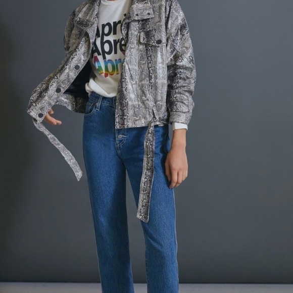 Anthropologie Snake Printed Jacket - Picture 3 of 8